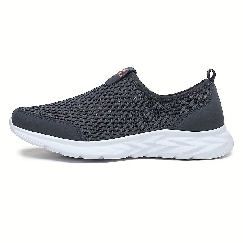 Men's Slip-on Mesh Sneakers - Athletic Shoes - Comfy And Breathable Walking Shoes