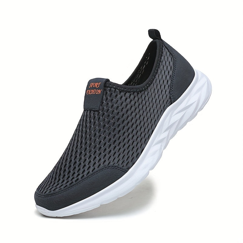 Men's Slip-on Mesh Sneakers - Athletic Shoes - Comfy And Breathable Walking Shoes